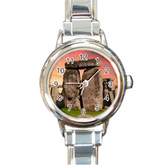 Stonehenge Ancient England Round Italian Charm Watch by Celenk