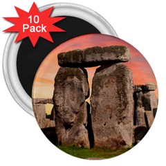 Stonehenge Ancient England 3  Magnets (10 Pack)  by Celenk