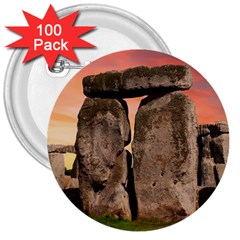 Stonehenge Ancient England 3  Buttons (100 Pack)  by Celenk