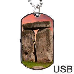 Stonehenge Ancient England Dog Tag Usb Flash (two Sides) by Celenk