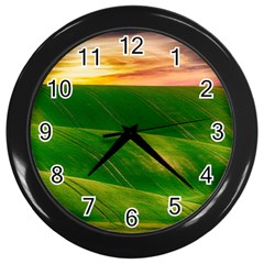 Hills Countryside Sky Rural Wall Clocks (black) by Celenk