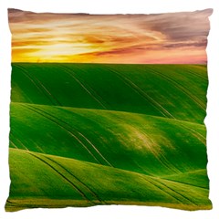 Hills Countryside Sky Rural Large Cushion Case (one Side) by Celenk