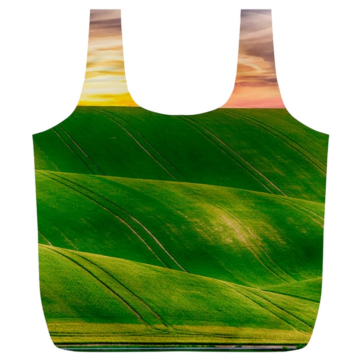 Hills Countryside Sky Rural Full Print Recycle Bags (L) 