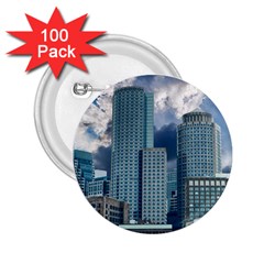 Tower Blocks Skyscraper City Modern 2 25  Buttons (100 Pack)  by Celenk