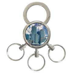 Tower Blocks Skyscraper City Modern 3-ring Key Chains