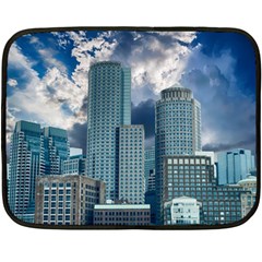 Tower Blocks Skyscraper City Modern Fleece Blanket (mini) by Celenk