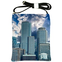 Tower Blocks Skyscraper City Modern Shoulder Sling Bags by Celenk