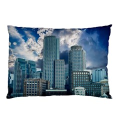 Tower Blocks Skyscraper City Modern Pillow Case (two Sides) by Celenk