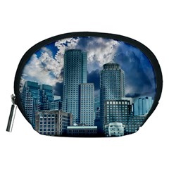 Tower Blocks Skyscraper City Modern Accessory Pouches (medium)  by Celenk