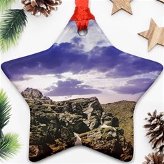 Mountain Snow Landscape Winter Star Ornament (two Sides) by Celenk