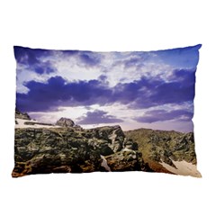 Mountain Snow Landscape Winter Pillow Case (two Sides) by Celenk