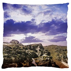 Mountain Snow Landscape Winter Large Flano Cushion Case (one Side) by Celenk