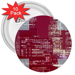 London England City 3  Buttons (10 Pack)  by Celenk