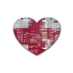 London England City Rubber Coaster (heart)  by Celenk