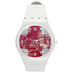 London England City Round Plastic Sport Watch (m) by Celenk