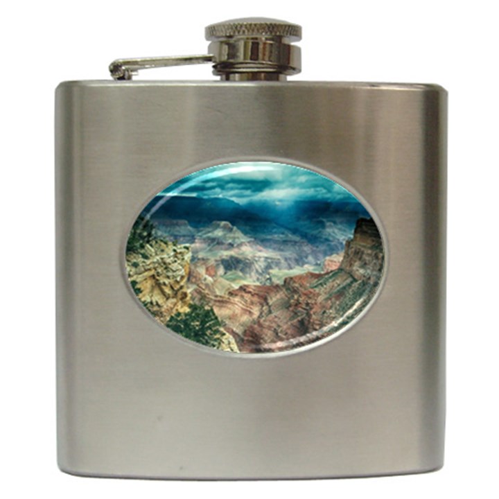 Canyon Mountain Landscape Nature Hip Flask (6 oz)