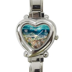 Canyon Mountain Landscape Nature Heart Italian Charm Watch by Celenk