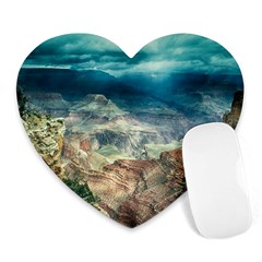 Canyon Mountain Landscape Nature Heart Mousepads by Celenk