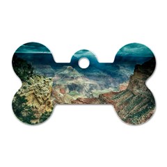 Canyon Mountain Landscape Nature Dog Tag Bone (two Sides) by Celenk