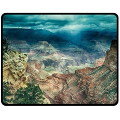 Canyon Mountain Landscape Nature Double Sided Fleece Blanket (medium)  by Celenk