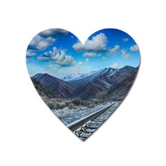 Nature Landscape Mountains Slope Heart Magnet by Celenk