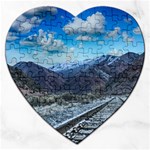 Nature Landscape Mountains Slope Jigsaw Puzzle (Heart) Front