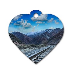 Nature Landscape Mountains Slope Dog Tag Heart (one Side)