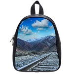 Nature Landscape Mountains Slope School Bag (Small) Front