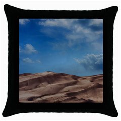 Sand Dune Desert Landscape Dry Throw Pillow Case (black) by Celenk