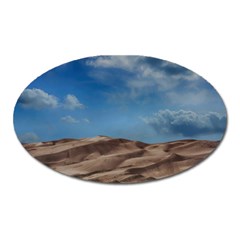 Sand Dune Desert Landscape Dry Oval Magnet by Celenk