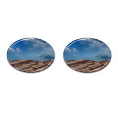 Sand Dune Desert Landscape Dry Cufflinks (oval) by Celenk