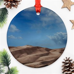 Sand Dune Desert Landscape Dry Round Ornament (two Sides) by Celenk