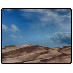 Sand Dune Desert Landscape Dry Fleece Blanket (medium)  by Celenk