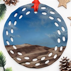 Sand Dune Desert Landscape Dry Round Filigree Ornament (two Sides) by Celenk