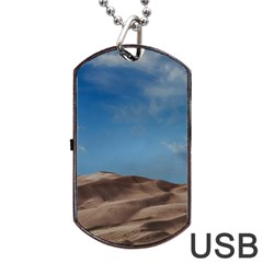 Sand Dune Desert Landscape Dry Dog Tag Usb Flash (one Side) by Celenk