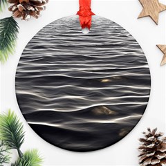 Texture Background Water Round Ornament (two Sides) by Celenk