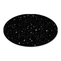 Black Background Texture Stars Oval Magnet by Celenk