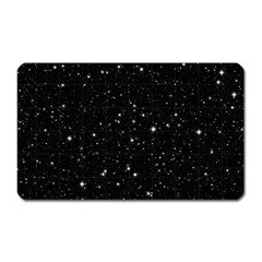 Black Background Texture Stars Magnet (rectangular) by Celenk