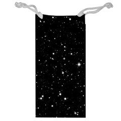 Black Background Texture Stars Jewelry Bag by Celenk