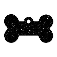 Black Background Texture Stars Dog Tag Bone (two Sides) by Celenk