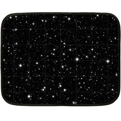 Black Background Texture Stars Double Sided Fleece Blanket (mini)  by Celenk