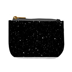 Black Background Texture Stars Mini Coin Purses by Celenk