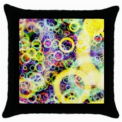 Background Texture Rings Throw Pillow Case (black) by Celenk