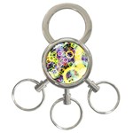 Background Texture Rings 3-Ring Key Chains Front