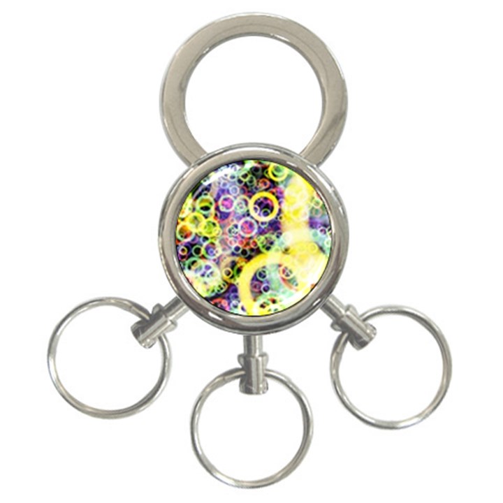 Background Texture Rings 3-Ring Key Chains