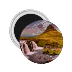 Nature Mountains Cliff Waterfall 2.25  Magnets