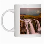 Nature Mountains Cliff Waterfall White Mugs Left