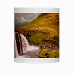 Nature Mountains Cliff Waterfall White Mugs Center