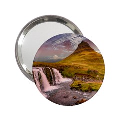 Nature Mountains Cliff Waterfall 2.25  Handbag Mirrors