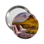 Nature Mountains Cliff Waterfall 2.25  Handbag Mirrors Front